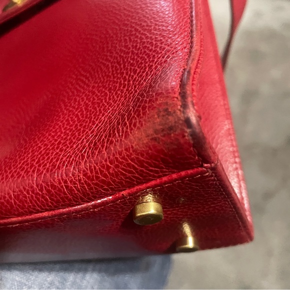 Vintage Coach Madison Biltmore Italy 4417 Top Handle Red. - Picture 7 of 16